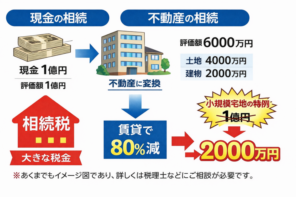 「現金を不動産に換える」という選択。相続財産を賢く圧縮するメカニズム